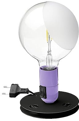 Flos Tischleuchte Lampadina Lila Designt by Achille Castiglioni, 5W, Innenbereich, 12,5 x 24 cm, F3299042