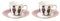 EASY LIFE Christmas Set 2 Kaffeetassen und Untertassen aus Porzellan r1107# nutc
