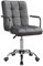 Yaheetech Office Desk Chair Ergonomic Computer Chair Swivel Chair Leather with Mid Back and Height Adjustable for Home Grey