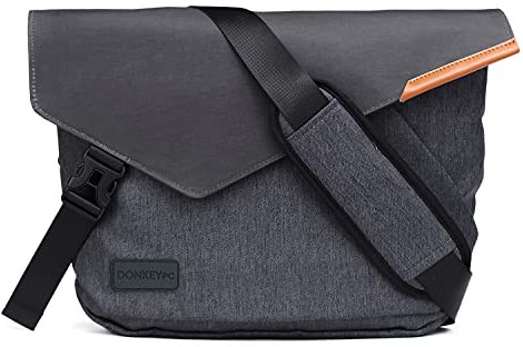 Donkey pc - Kompakte Umhängetasche/Laptoptasche für Herren in der Farbe Bleigrau. Dokumententasche für Arbeit, Reise oder täglichen Gebrauch. 13 Laptop-Messenger-Tasche.