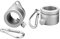 Non-brand 360 Grad drehbarer Anti-Tangle Fahnenmast Ring Aluminium Metall Rostfreier Fahnenmast Ring Montageringe Clip für 1 Zoll / 26 mm Durchmesser Fahnenmast