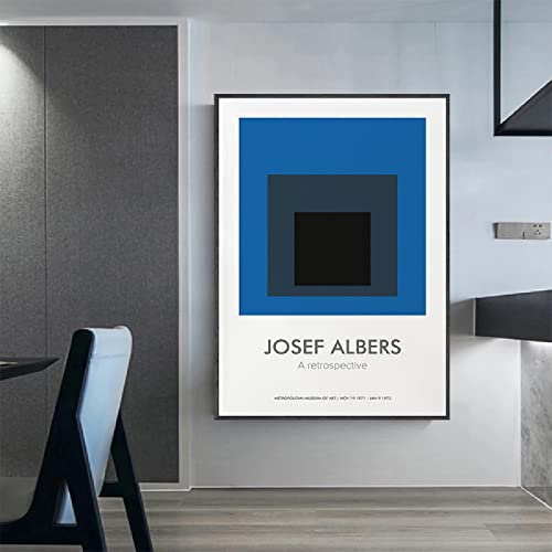 Josef Albers Bild Abstrakter Würfel Geometrische Gemäldeausstellung Poster Mehrfarbige Blöcke Kunstdrucke Minimalistische Wand Bilder Wohnzimmer Büro Home Galerie Dekor Bild K16194
