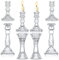 Portavelas de cristal – Juego de 8 vasos de vela de forma transparente, vela de cristal, para todos los eventos formales, cena a la luz de las velas, boda, comedor, fiesta, decoración del hogar