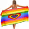 Handtuch Groß 100x200 cm Mikrofaser Strandtuch Regenbogen Strandtuch Liebe, Badetuch Strandhandtuch Schnell Trocknendes Sandfreies Weiches Saunatuch, reisehandtuch, Badehandtuch
