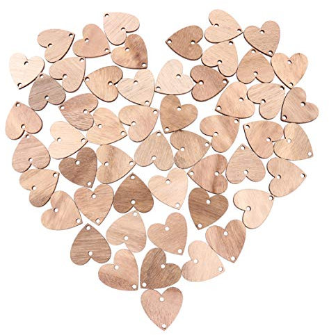 BESPORTBLE 50 Stück Unfertige Holzscheibe Geburtstagserinnerung Wandbehang Geburtstagstafel Hölzerne Liebesherzscheiben Familie Lipgloss Holzhandwerk Selber Machen Bambus Haushalt Bilden