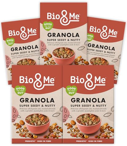 Bio&Me: Super Seedy and Nutty Granola 5 - Pack (5 x 360 g) - Vegan, No Added Sugar, Gut Loving