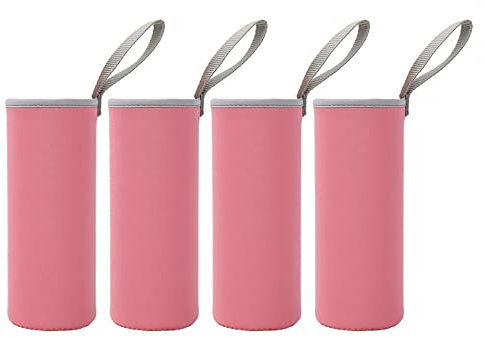 DONGKER Neoprenhülle für Trinkflasche, 4 Stück 550ml Wasserflasche Thermo-Hülle, Flaschen Thermo-Hülle Taschen Thermohülle Isolierhülle Zur Wärmespeicherung