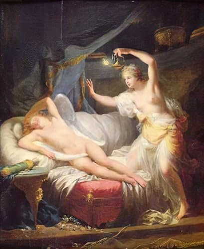 Kunstdruck/Poster: Jean-Baptiste Regnault Amor und Psyche - hochwertiger Druck, Bild, Kunstposter, 60x75 cm