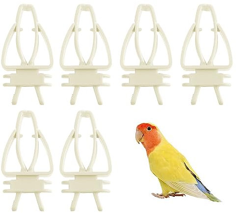 Vogelkäfig Futterhalter Clips, Kunststoff Tintenfischhalter für Vogelkäfig, langlebiger Obst und Gemüse Futterspender, Vogelfutter Clip Käfig für Vögel, Hamster, Nymphensittiche, Papageien, Kleintiere