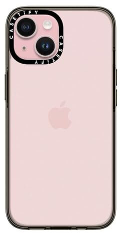 CASETiFY Compact Schutzhülle für iPhone 15 Hülle [2X Militärqualität Fallgetestet / 1,2 m Fallschutz] – Transparent Schwarz