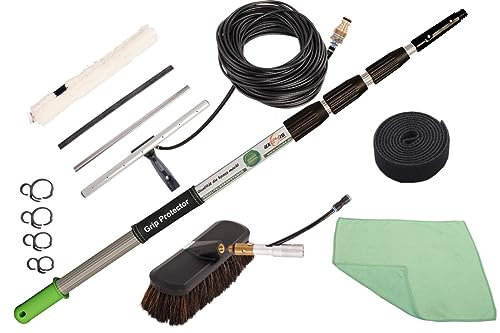 Axis Line 6m Wasserteleskopstange Set für Glas-, Solar- & Wintergartenreinigung inkl. Bürste und Wischer