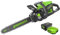 Greenworks Motosega a batteria Pro da 60 V, senza spazzole con batteria da 2 Ah e caricabatterie, lunghezza lama 41 cm, velocità della catena 20 m/s, freno elettronico, 220 ml, lubrificazione