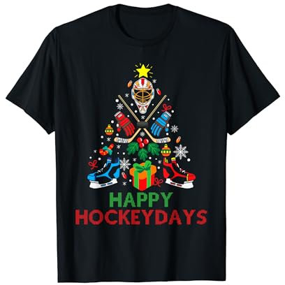 Weihnachten Eishockey Geschenke Lazy Christmas Sweater Boy Girls T-Shirt