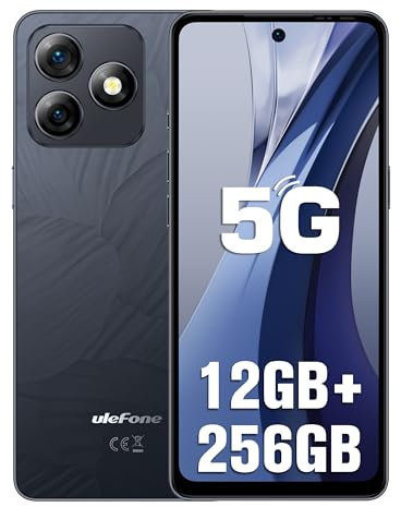 Ulefone Note 18 Ultra 5G Téléphone Portable, 12Go+256Go/TF 2TO Smartphone, Caméra 50MP+32MP, Écran 6,78 HD+ 90Hz, 5450mAh/18W, Octa Core Android 13 Telephone, 5G Dual SIM/NFC/IR/GPS/OTG Noir