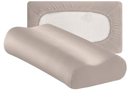 Traumschloss Flex-Kissenbezug für Nackenstützkissen- (30x50-40x70), Farbe:Stein