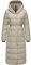 Ragwear Damen Wintermantel Warmer Steppmantel lang mit Kapuze Niara Long YOUMODO Zinc Gr. M