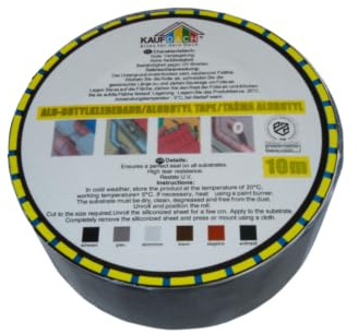 KAUFDACH Alles für dein Dach 10lfm Selbstklebendes Dachdeckerband Butylband Reparaturband Dichtungsband (Anthrazit/Grau (RAL7021), 50,0mm breit)