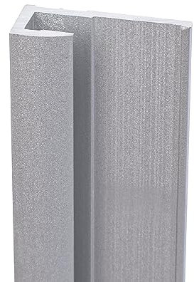 Schulte profilé de finition 210 cm alu-argenté, pour panneau mural de salle de bain DécoDesign, revêtement décoratif douche, recoupable adaptable à la hauteur du panneau