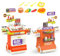 Kinder BBQ Grill Spielzeug, Küche Spielzeug Set, Realistische Rauch BBQ Grill Spielset mit Spielzeug Küche Zubehör, Schneidespielzeug,Soundeffekte Kinder Küchenset Geschenke Für Kinder (Orange)