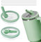 2pcs Leakproof Lid with Straw for Stanley 40oz Replacement,No-Spill Cup Lids for Stanley Quencher,Tumbler Flip Straw Lid for Stanley Accessories (MistGreen, 40oz)