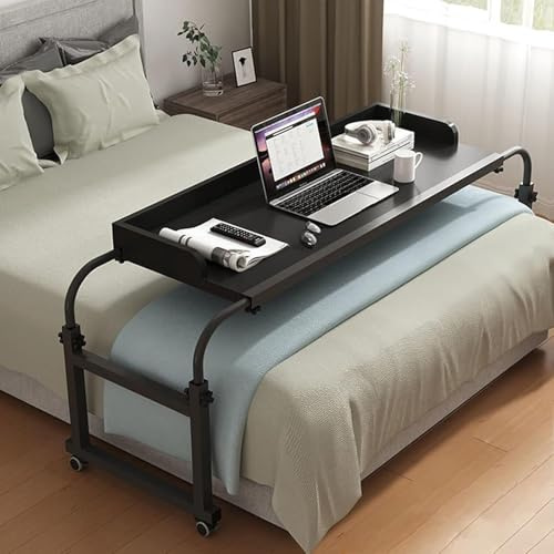 MEYEBP Table De Lit à roulettes Bedtable, Table De Lit à Hauteur Réglable, Bureau à roulettes Au-Dessus du Lit, Bureau Médical à roulettes pour L'hôpital Et La Maison, King Beds