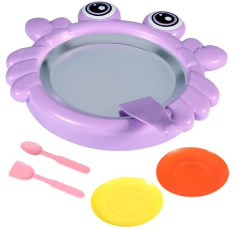 EXHUMKY Yogurt Machine Toy Yogurt Maker for Boys and Girls Ice Cream Maker Ice Plates Diy Plate Non-plug Home Made Machine for Boys and Girls