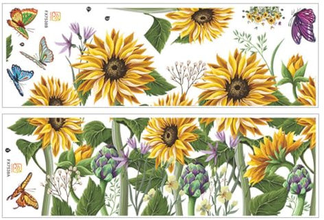 Angoily 2 Blätter Wandaufkleber Pflanzendekorationen Abziehbilder Girlande Blumen- Solar- büro dekoration schlafzimmer wandtattoos Wandtattoo im Hintergrund selbstklebendes Wandtattoo PVC