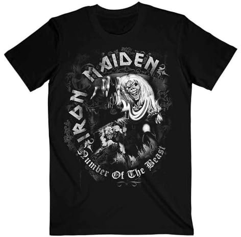 Rock Off officially licensed products Iron Maiden Number of The Beast Grey Tone T Shirt M