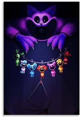 LNXEJAKT Poppy's Playtime Art Poster Dekorative Malerei Leinwand Wandkunst Wohnzimmer Poster Schlafzimmer Malerei,Wandkunst Bilddruck Moderne Familienzimmer Dekor 12x18inch(30x45cm)