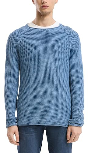 QS Grobstrickpullover mit Wascheffekt und Rollkante