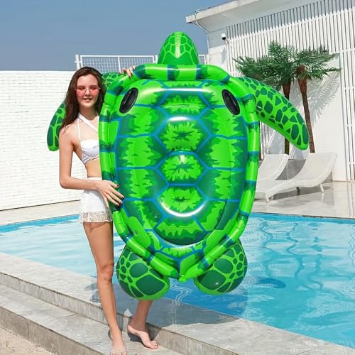 ZBDZSW Flotteur gonflable de simulation de tortue géante pour l'été, la plage, la piscine et l'eau, fournitures de fête sur la plage