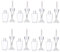 NIYANGLE 8Pcs Wine Glass Shaped Lip Gloss Tubes Refillable Cosmetic Containers Empty Lip Gloss Bottles with Stoppers for DIY Lip Glaze and Makeup Storage