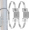 Kustimantu Support de Montage sur Poteau,2 Pièces Collier de Bandeau pour Panneau de Signalisation Routière | Matériel Métallique Réglable pour Chauffe-Eau, Poteau Téléphonique Rond, Tige, Caméras,