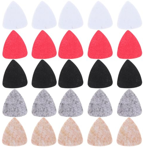 Alipis 20 Stück Teiliges Filz plektrum für Ukulele und Gitarre Langlebige Filz picks in Farben Leicht und Tragbar Geeignet für Elektrische Akustische und Klassische Gitarren Sowie Bass