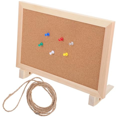 TEMPNAP Holzrahmen Kork Pinnwand Doppelseitig mit Stand Vielseitiges Memoboard für Büro Wohnheim Foto Nachrichtenanzeige Einfache DIY montage Dekoratives Korkbrett