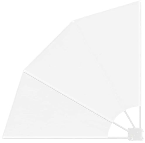 Foknhdi Brise-vue pour balcon - Blanc - 115 x 115 cm - Pliable - En polyester résistant aux intempéries - Design moderne avec levier réglable sur 3 niveaux - Pour balcon, terrasse, jardin et petits