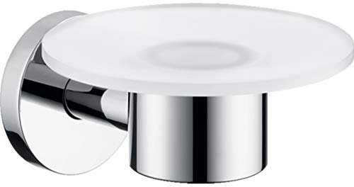 Hansgrohe 40515000 Seifenhalter Logis chrom mit Kristallglasschale