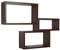 MODULARREDO | TRITTICO Set di 3 Mensole da Muro, Libreria Sospesa, Libreria Parete, Scaffale Parete, Wengè, 45x27 p15.5 cm, 40x22 p15.5 cm e 35x17 p15.5 cm - Made in Italy