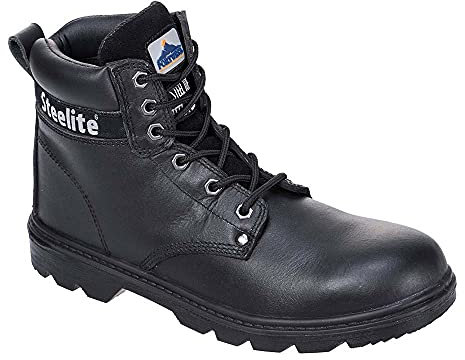 Portwest Steelite Thor Sicherheitsstiefel S3, Größe: 47, Farbe: Schwarz, FW11BKR47