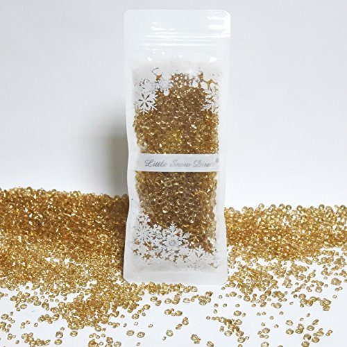 5500 Mixing Wedding Party Decoration Scatter Crystals Table Diamonds Acrylic Confetti - 2 Mixed Sizes (Old Gold)