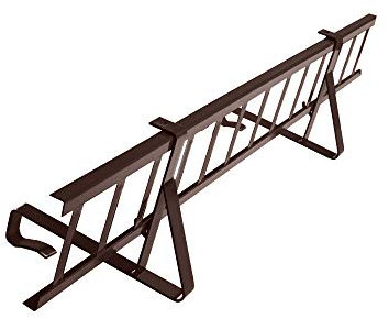 Komplettes SCHNEEFANGGITTER 3,00 m Lang, Schneefang, Gitterhöhe 20cm Braun RAL 8017