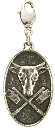 Alpenflüstern Trachten-Anhänger Maibaum Metzger für Charivari oder Trachtenkette (antik-silber-farben) AAH156