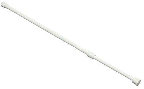 Bluelans® Aluminium Extendable Telescopic Tension Rod, For net curtains or lightweight voiles (60-110 cm, White)