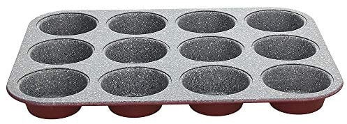Tognana Sweet Cherry Stampo 12 muffin, Acciaio al Carbonio, rosso