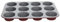 Tognana Sweet Cherry Stampo 12 muffin, Acciaio al Carbonio, rosso