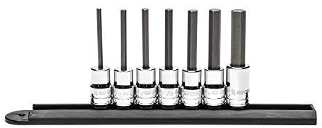 GEARWRENCH 7 Pc. 3/8 Drive Mid-Length Hex Bit Socket Set, SAE - 82529