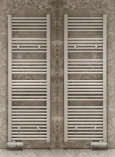 MC Heat Premium Badheizkörper 400x1600 mm - Handtuchwärmer mit flexiblem Anschluss Links/Rechts - Moderne Badheizung mit Mittelanschluss