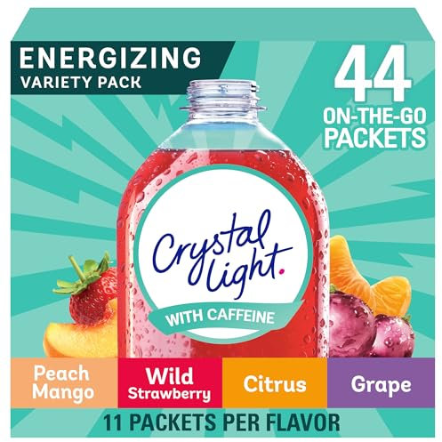 Crystal Light Paquete variado energizante, 44 paquetes para llevar