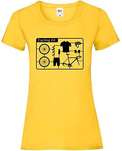Maglietta da donna per bici da corsa, Giallo girasole, L