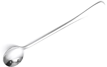 3 Cucharas de Mango Largo para Oficina, Cuchara Agitadora de Acero Inoxidable, Cuchara de café, Protección del Medio Ambiente, Creativa, Elegante, Coreana, para Oficina en Casa, (Cabeza redonda)